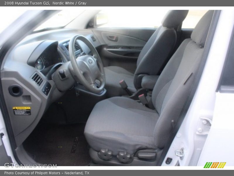 Nordic White / Gray 2008 Hyundai Tucson GLS