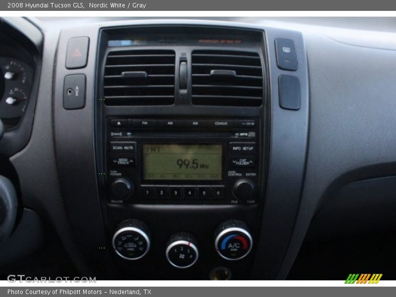 Nordic White / Gray 2008 Hyundai Tucson GLS