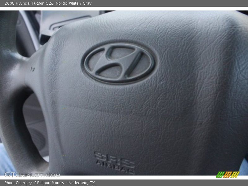 Nordic White / Gray 2008 Hyundai Tucson GLS
