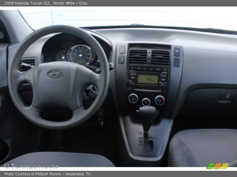 Nordic White / Gray 2008 Hyundai Tucson GLS