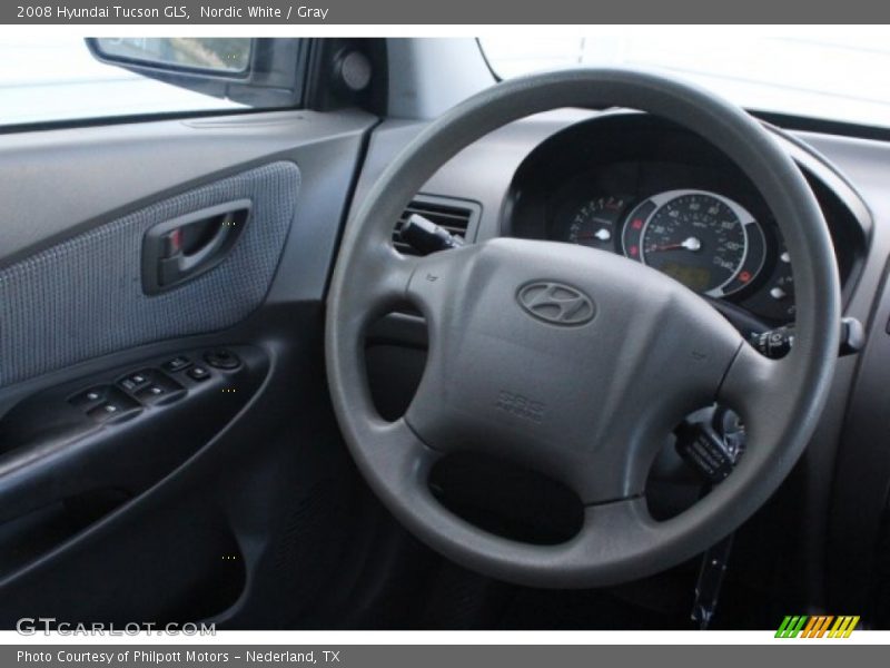 Nordic White / Gray 2008 Hyundai Tucson GLS