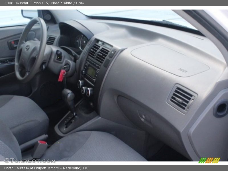 Nordic White / Gray 2008 Hyundai Tucson GLS