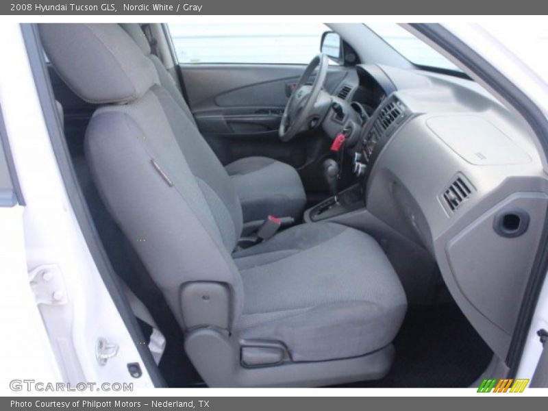 Nordic White / Gray 2008 Hyundai Tucson GLS