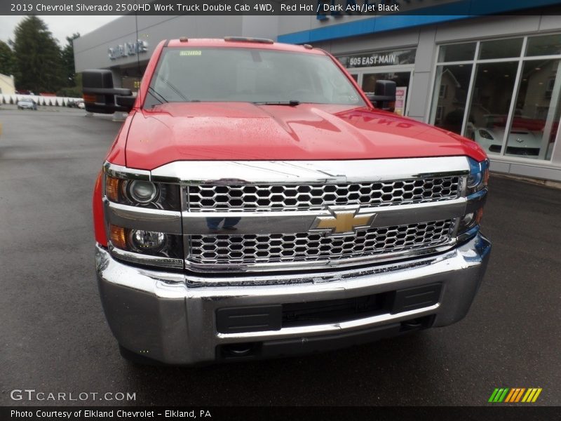 Red Hot / Dark Ash/Jet Black 2019 Chevrolet Silverado 2500HD Work Truck Double Cab 4WD