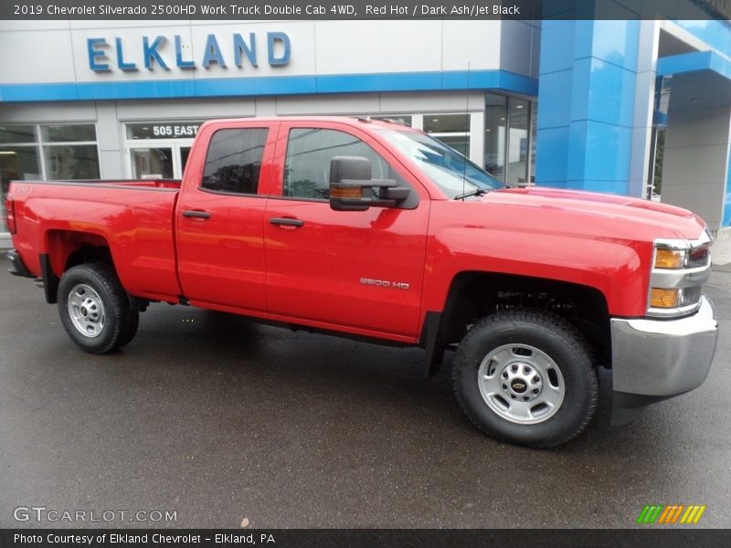 Red Hot / Dark Ash/Jet Black 2019 Chevrolet Silverado 2500HD Work Truck Double Cab 4WD