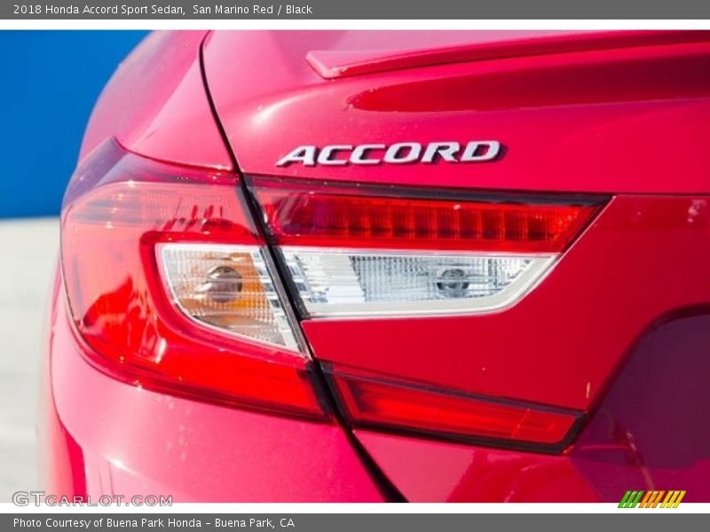 San Marino Red / Black 2018 Honda Accord Sport Sedan