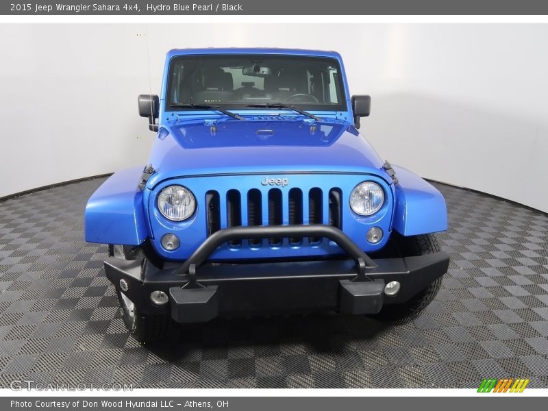 Hydro Blue Pearl / Black 2015 Jeep Wrangler Sahara 4x4