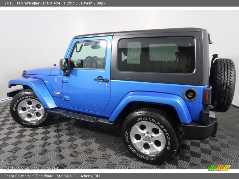 Hydro Blue Pearl / Black 2015 Jeep Wrangler Sahara 4x4