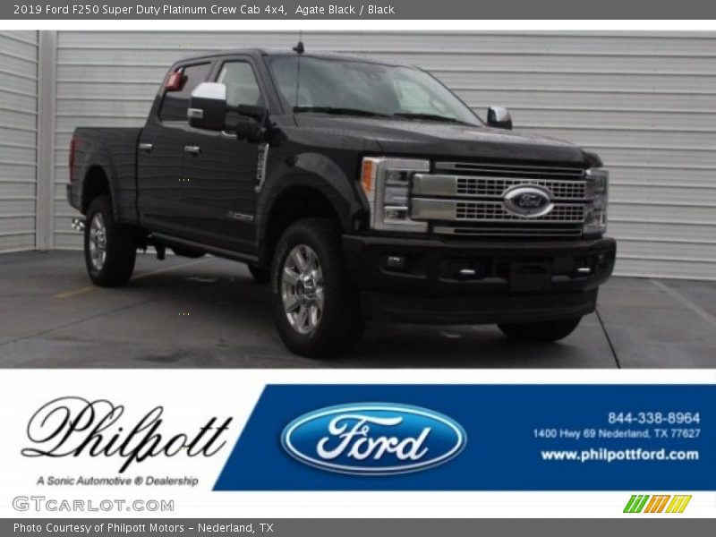 Agate Black / Black 2019 Ford F250 Super Duty Platinum Crew Cab 4x4