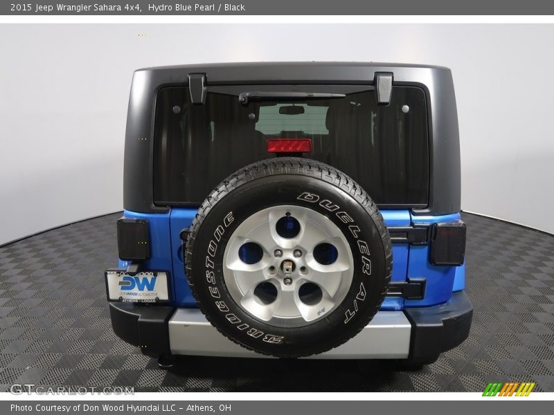 Hydro Blue Pearl / Black 2015 Jeep Wrangler Sahara 4x4