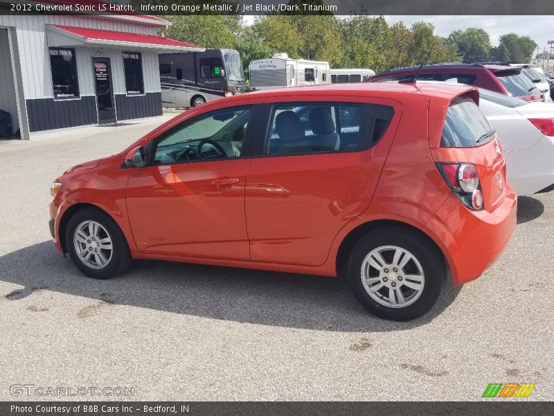 Inferno Orange Metallic / Jet Black/Dark Titanium 2012 Chevrolet Sonic LS Hatch