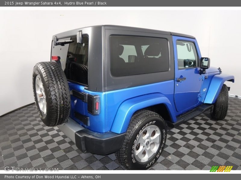Hydro Blue Pearl / Black 2015 Jeep Wrangler Sahara 4x4