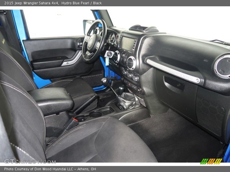 Hydro Blue Pearl / Black 2015 Jeep Wrangler Sahara 4x4