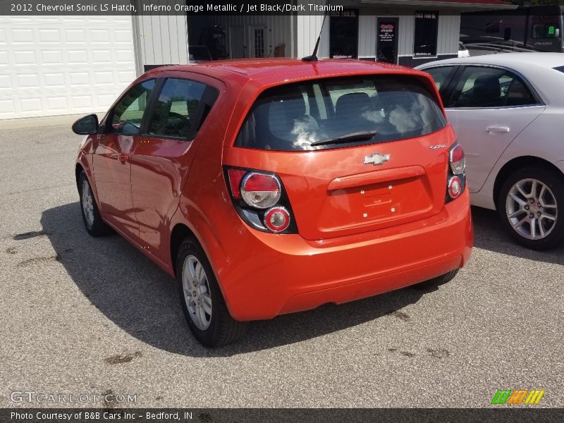 Inferno Orange Metallic / Jet Black/Dark Titanium 2012 Chevrolet Sonic LS Hatch