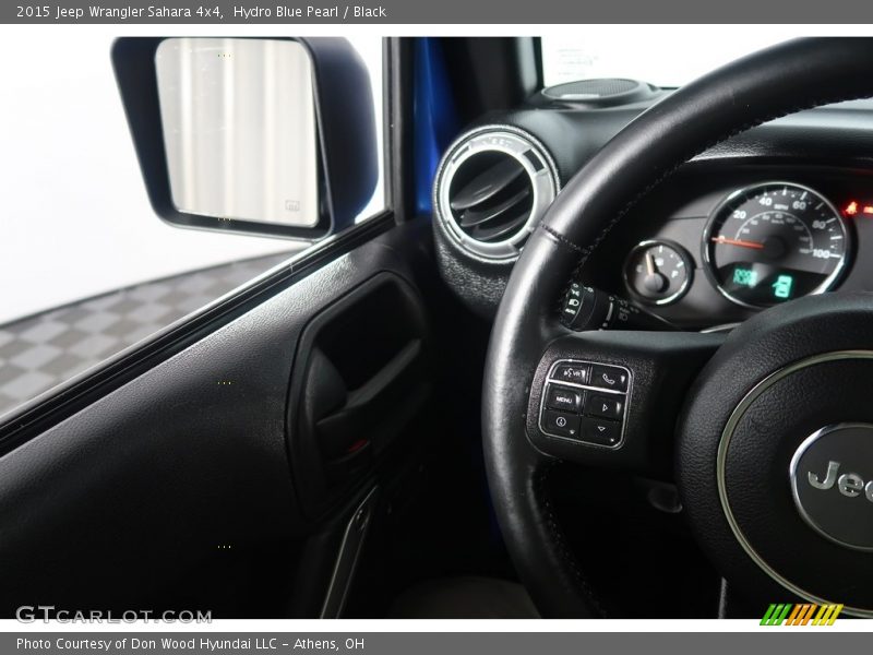 Hydro Blue Pearl / Black 2015 Jeep Wrangler Sahara 4x4