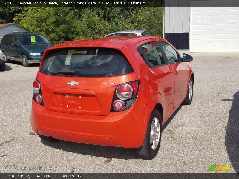 Inferno Orange Metallic / Jet Black/Dark Titanium 2012 Chevrolet Sonic LS Hatch