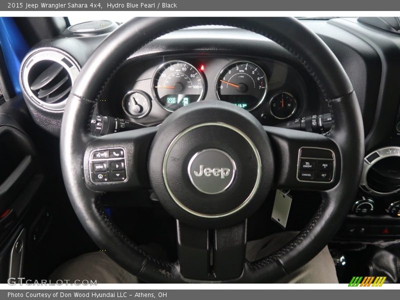 Hydro Blue Pearl / Black 2015 Jeep Wrangler Sahara 4x4