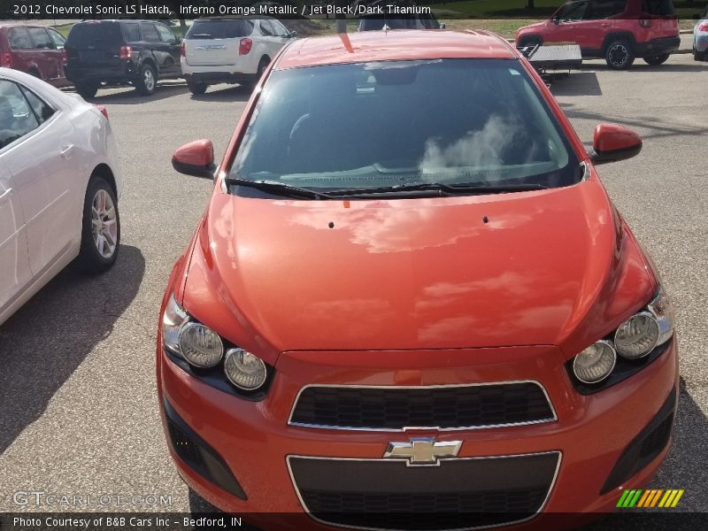 Inferno Orange Metallic / Jet Black/Dark Titanium 2012 Chevrolet Sonic LS Hatch