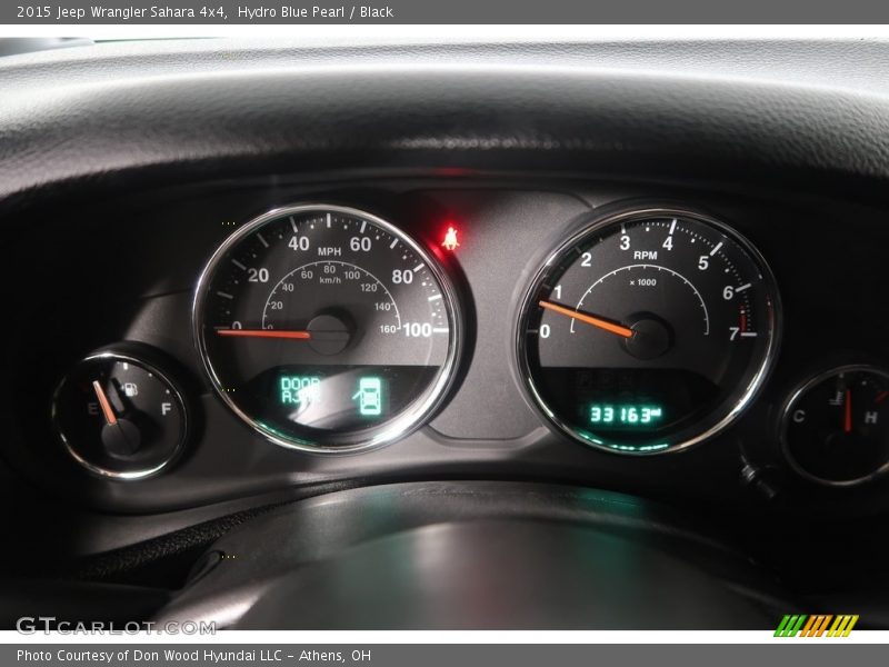 Hydro Blue Pearl / Black 2015 Jeep Wrangler Sahara 4x4