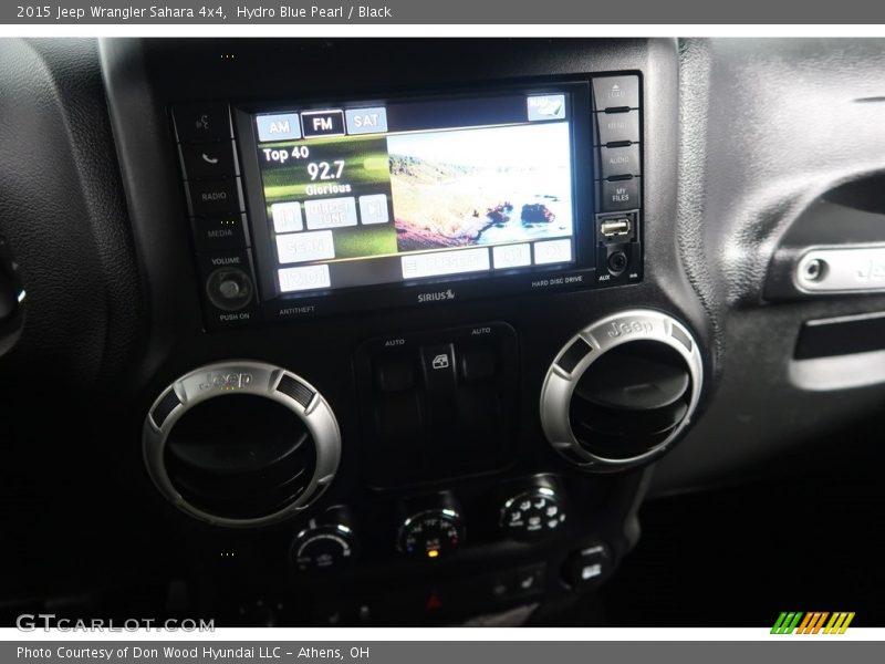 Hydro Blue Pearl / Black 2015 Jeep Wrangler Sahara 4x4