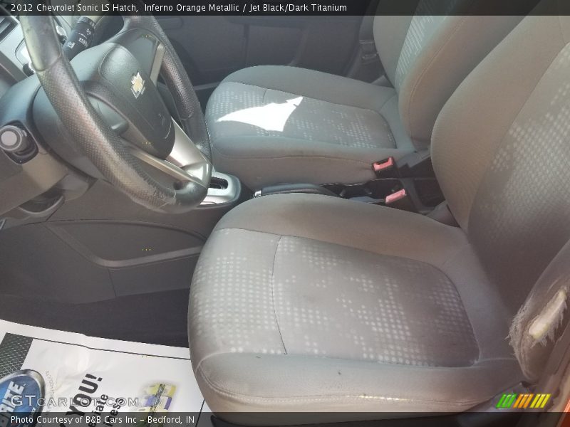 Inferno Orange Metallic / Jet Black/Dark Titanium 2012 Chevrolet Sonic LS Hatch