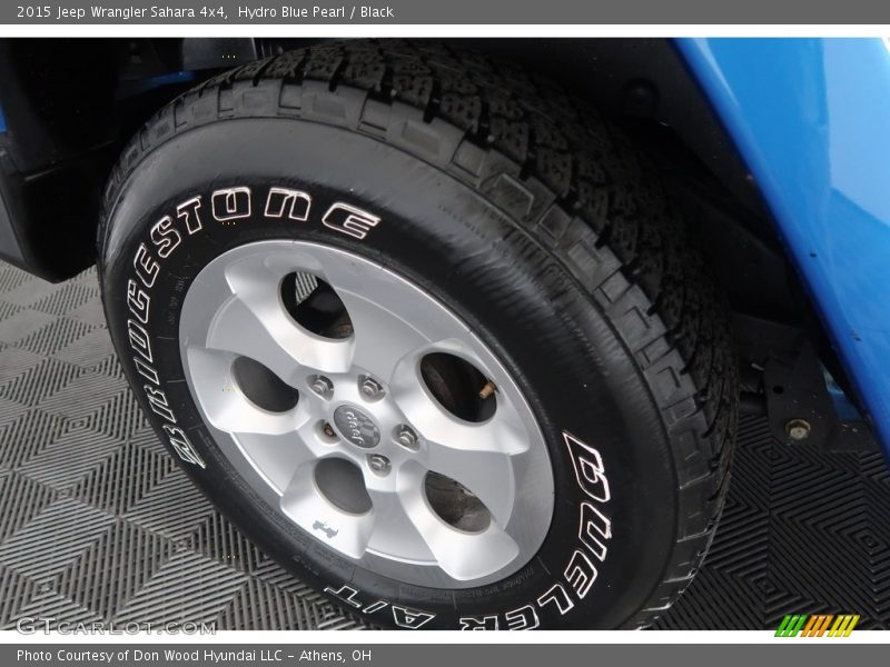 Hydro Blue Pearl / Black 2015 Jeep Wrangler Sahara 4x4