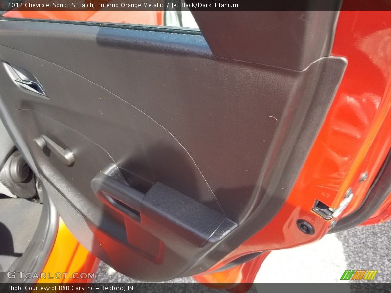 Inferno Orange Metallic / Jet Black/Dark Titanium 2012 Chevrolet Sonic LS Hatch