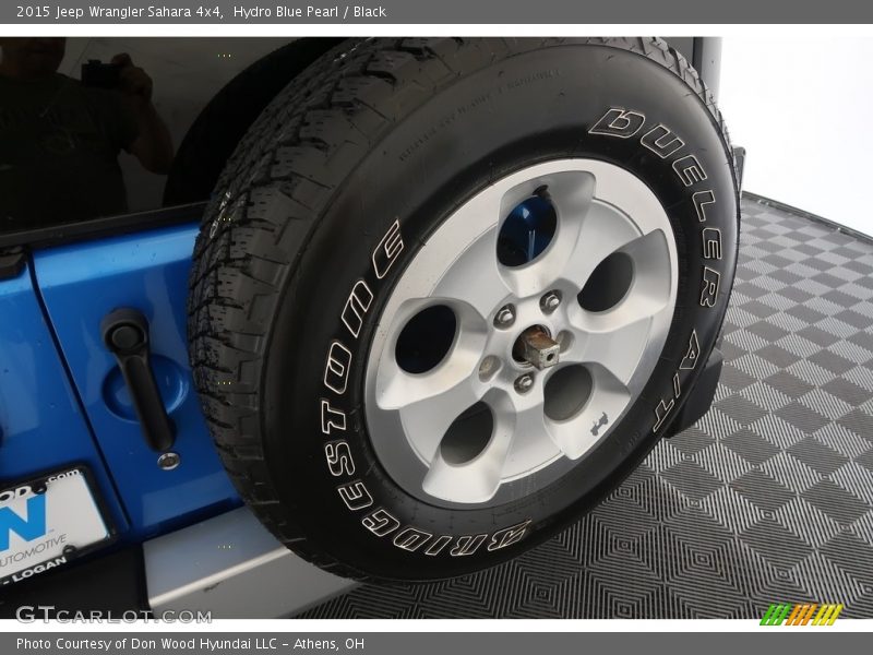 Hydro Blue Pearl / Black 2015 Jeep Wrangler Sahara 4x4