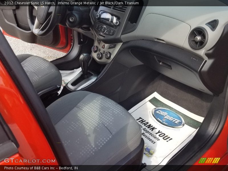 Inferno Orange Metallic / Jet Black/Dark Titanium 2012 Chevrolet Sonic LS Hatch