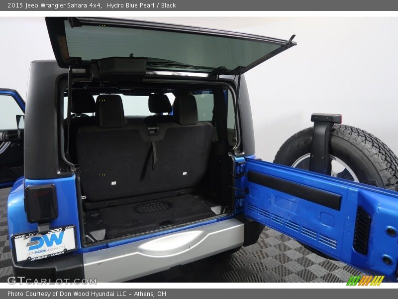 Hydro Blue Pearl / Black 2015 Jeep Wrangler Sahara 4x4