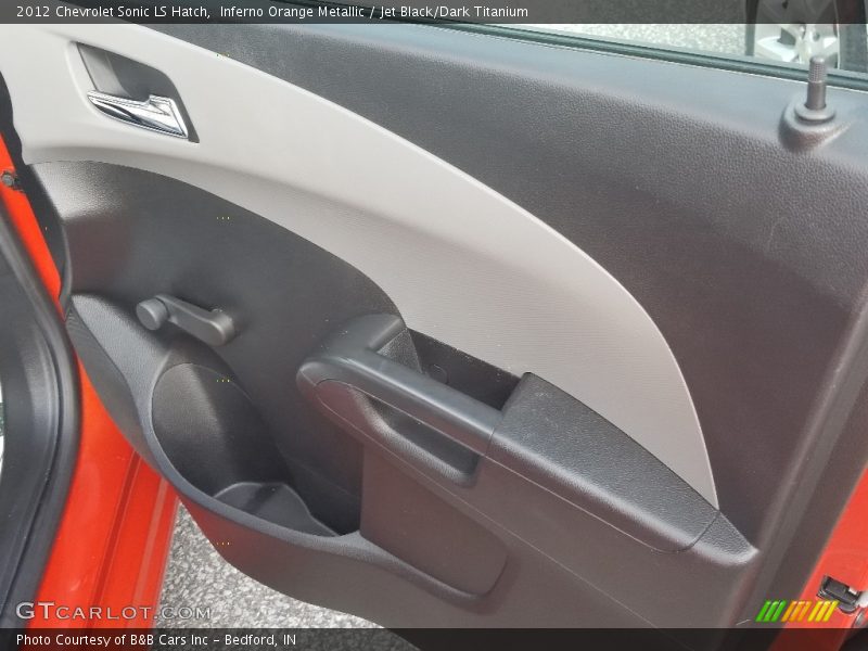 Inferno Orange Metallic / Jet Black/Dark Titanium 2012 Chevrolet Sonic LS Hatch