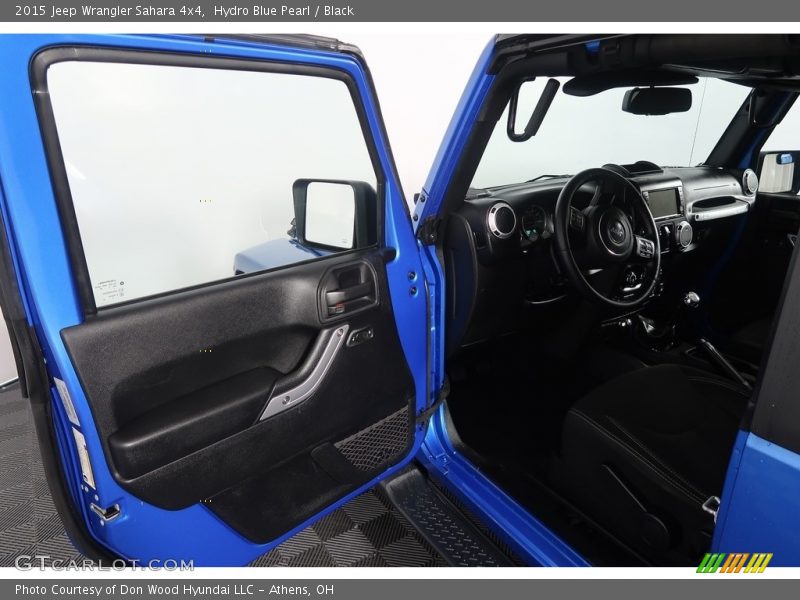 Hydro Blue Pearl / Black 2015 Jeep Wrangler Sahara 4x4
