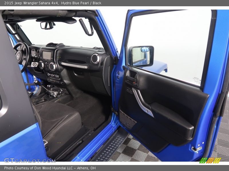 Hydro Blue Pearl / Black 2015 Jeep Wrangler Sahara 4x4