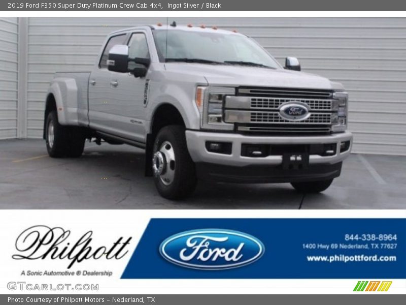 Ingot Silver / Black 2019 Ford F350 Super Duty Platinum Crew Cab 4x4