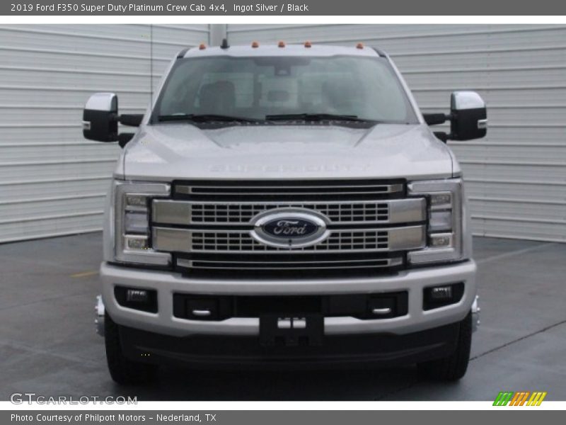 Ingot Silver / Black 2019 Ford F350 Super Duty Platinum Crew Cab 4x4