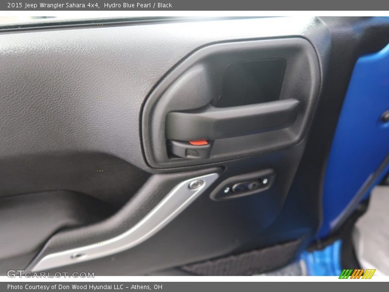 Hydro Blue Pearl / Black 2015 Jeep Wrangler Sahara 4x4