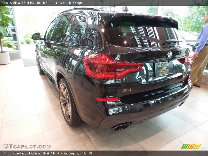 Black Sapphire Metallic / Cognac 2019 BMW X3 M40i