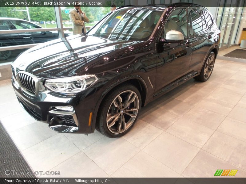 Black Sapphire Metallic / Cognac 2019 BMW X3 M40i