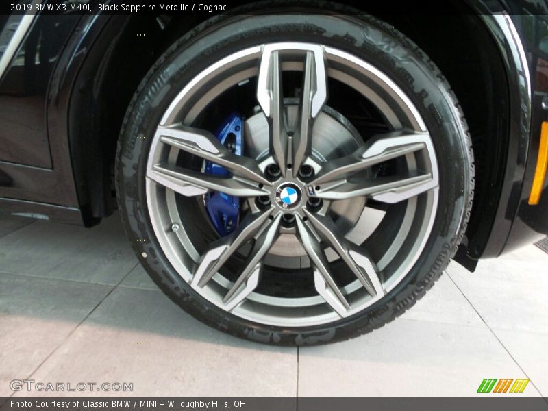 Black Sapphire Metallic / Cognac 2019 BMW X3 M40i