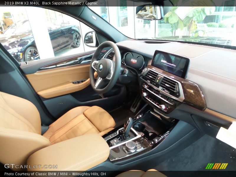 Black Sapphire Metallic / Cognac 2019 BMW X3 M40i