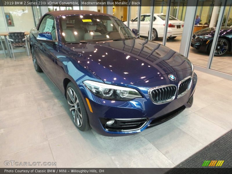Mediterranean Blue Metallic / Black 2019 BMW 2 Series 230i xDrive Convertible