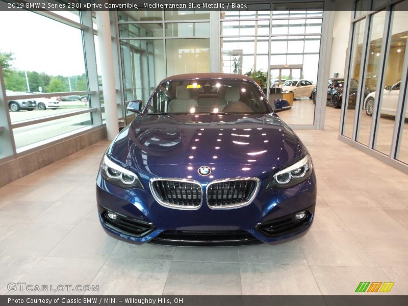 Mediterranean Blue Metallic / Black 2019 BMW 2 Series 230i xDrive Convertible