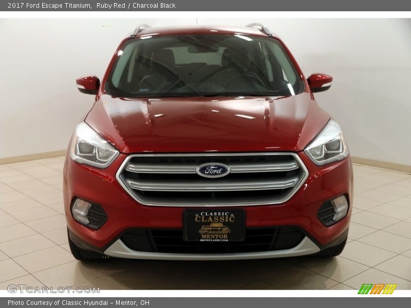 Ruby Red / Charcoal Black 2017 Ford Escape Titanium