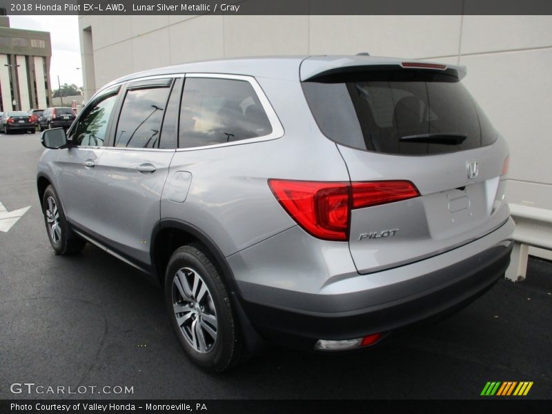 Lunar Silver Metallic / Gray 2018 Honda Pilot EX-L AWD