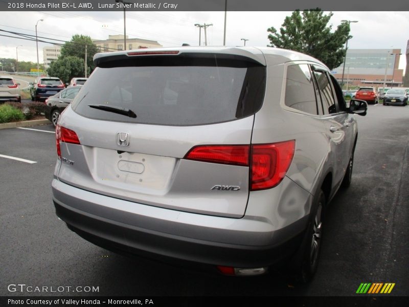 Lunar Silver Metallic / Gray 2018 Honda Pilot EX-L AWD