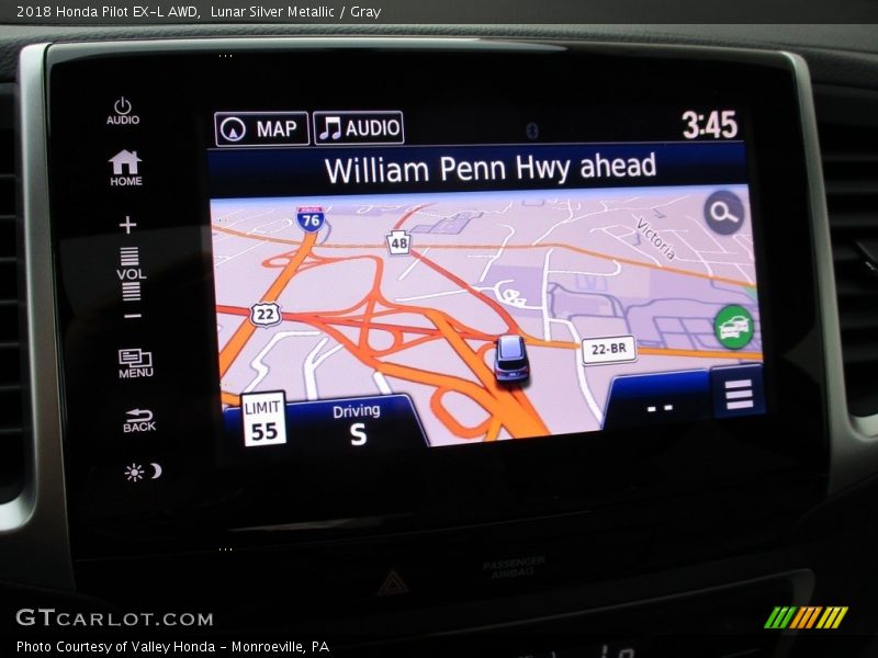 Navigation of 2018 Pilot EX-L AWD