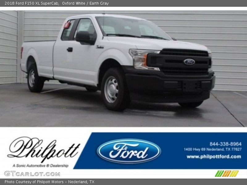 Oxford White / Earth Gray 2018 Ford F150 XL SuperCab
