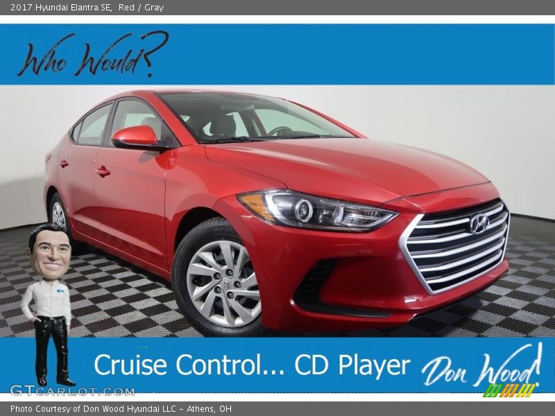 Red / Gray 2017 Hyundai Elantra SE