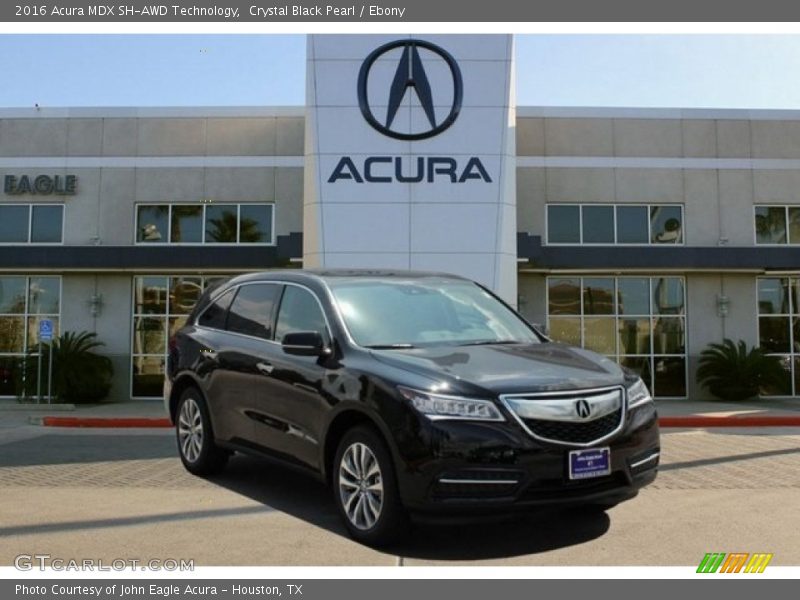 Crystal Black Pearl / Ebony 2016 Acura MDX SH-AWD Technology