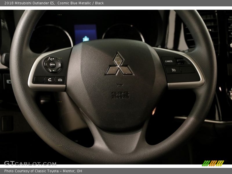 Cosmic Blue Metallic / Black 2018 Mitsubishi Outlander ES